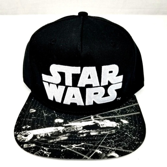 NWT Star Wars Logo Black Adjustable Cap Dad Hat MSRP $24